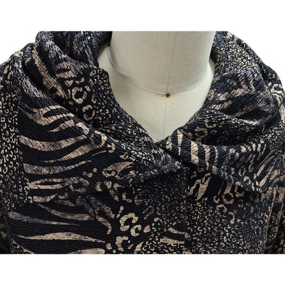 Simonton Says George Simonton 100% Polyester Animal Print Coat Sz M - Picture 8 of 8